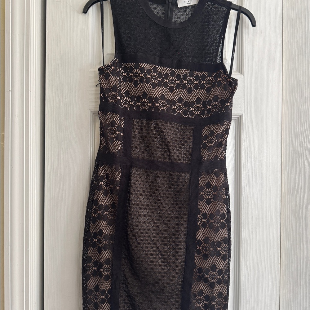 Ali & Jay Elegant Black Lace Dress